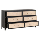 Essentials For Living Traditions Holland 6-Drawer Double Dresser 6148.B-BLK/NAT