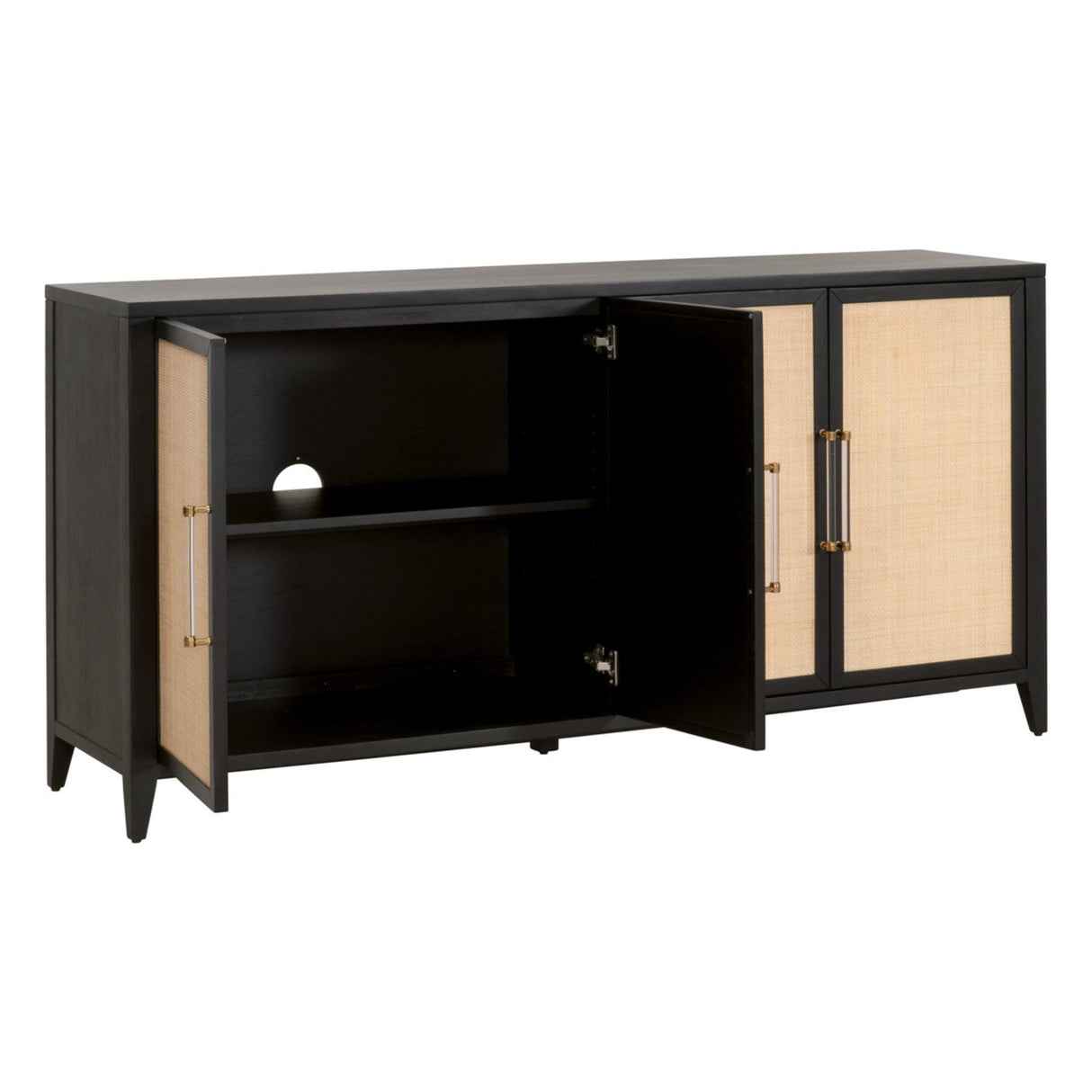 Essentials For Living Traditions Holland Media Sideboard 6142.B-BLK/NAT