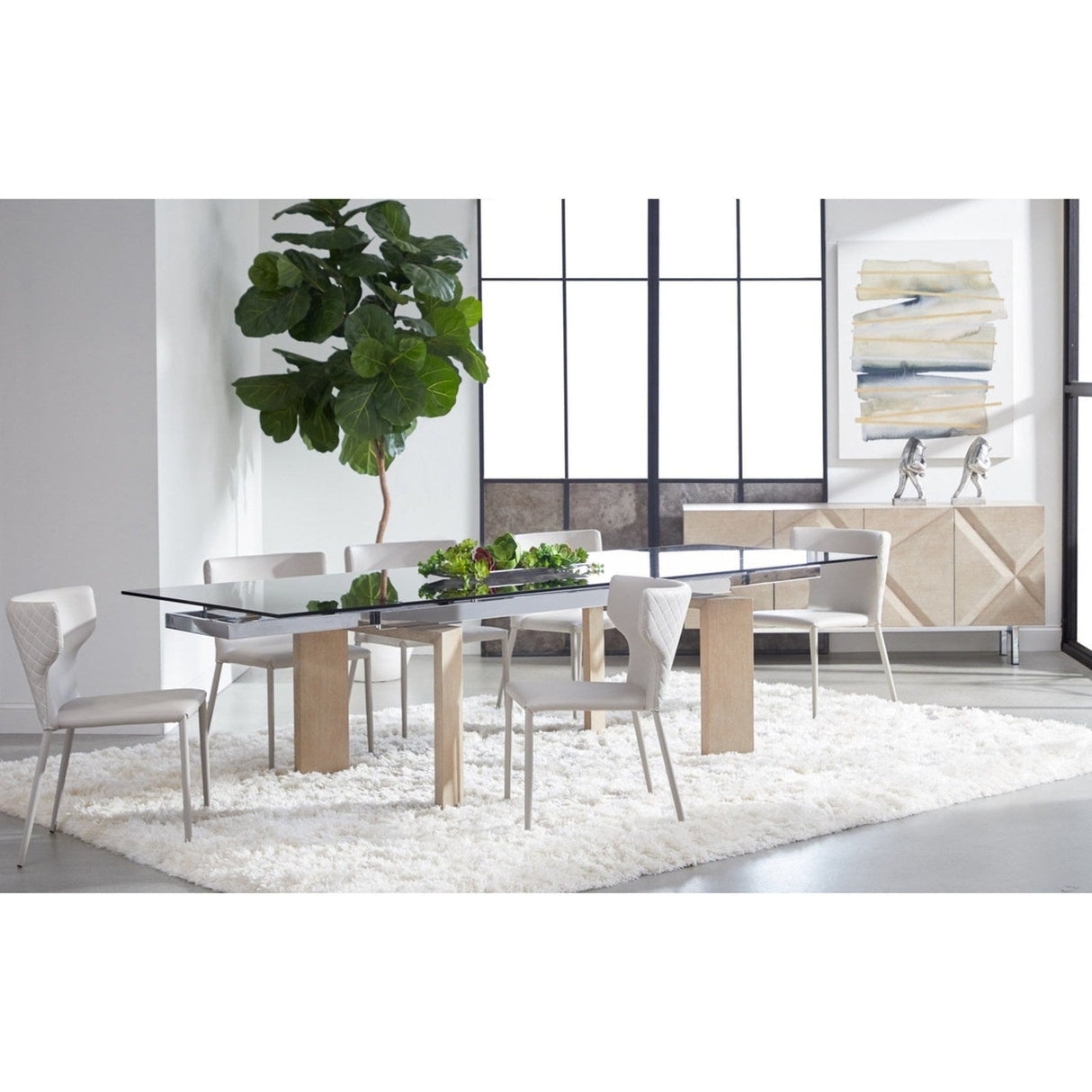 Essentials For Living Meridian Jett Extension Dining Table 1605-EXDT.NGA/SGRY