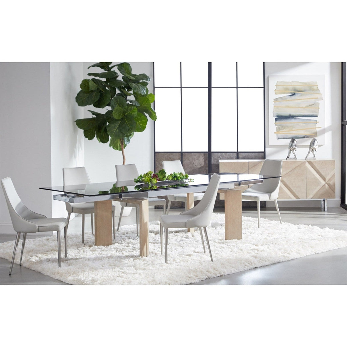 Essentials For Living Meridian Jett Extension Dining Table 1605-EXDT.NGA/SGRY