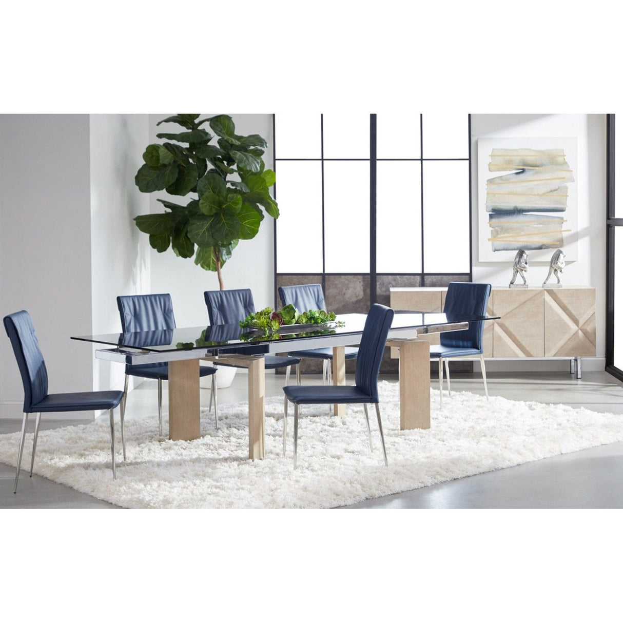 Essentials For Living Meridian Jett Extension Dining Table 1605-EXDT.NGA/SGRY