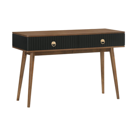 Armen Living Amigo Mdf With Walnut Veneer & Solid Rubberwood Console Table