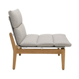 Armen Living Arno Teak Wood FrameOlefin Fabric Cushion 100% Olefin Outdoor Modular Chair