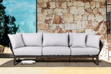 Armen Living Athos Eucalyptus/Rope Polypropelene Outdoor Sofa