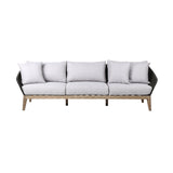 Armen Living Athos Eucalyptus/Rope Polypropelene Outdoor Sofa