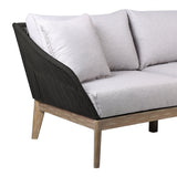 Armen Living Athos Eucalyptus/Rope Polypropelene Outdoor Sofa