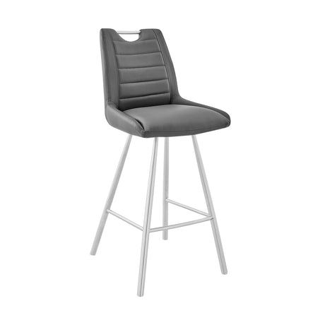 Armen Living Arizona PU+Metal 100% Polyurethane Barstool