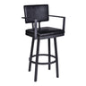 Armen Living Balboa Metal/Faux Leather 100% Polyurethane Barstool