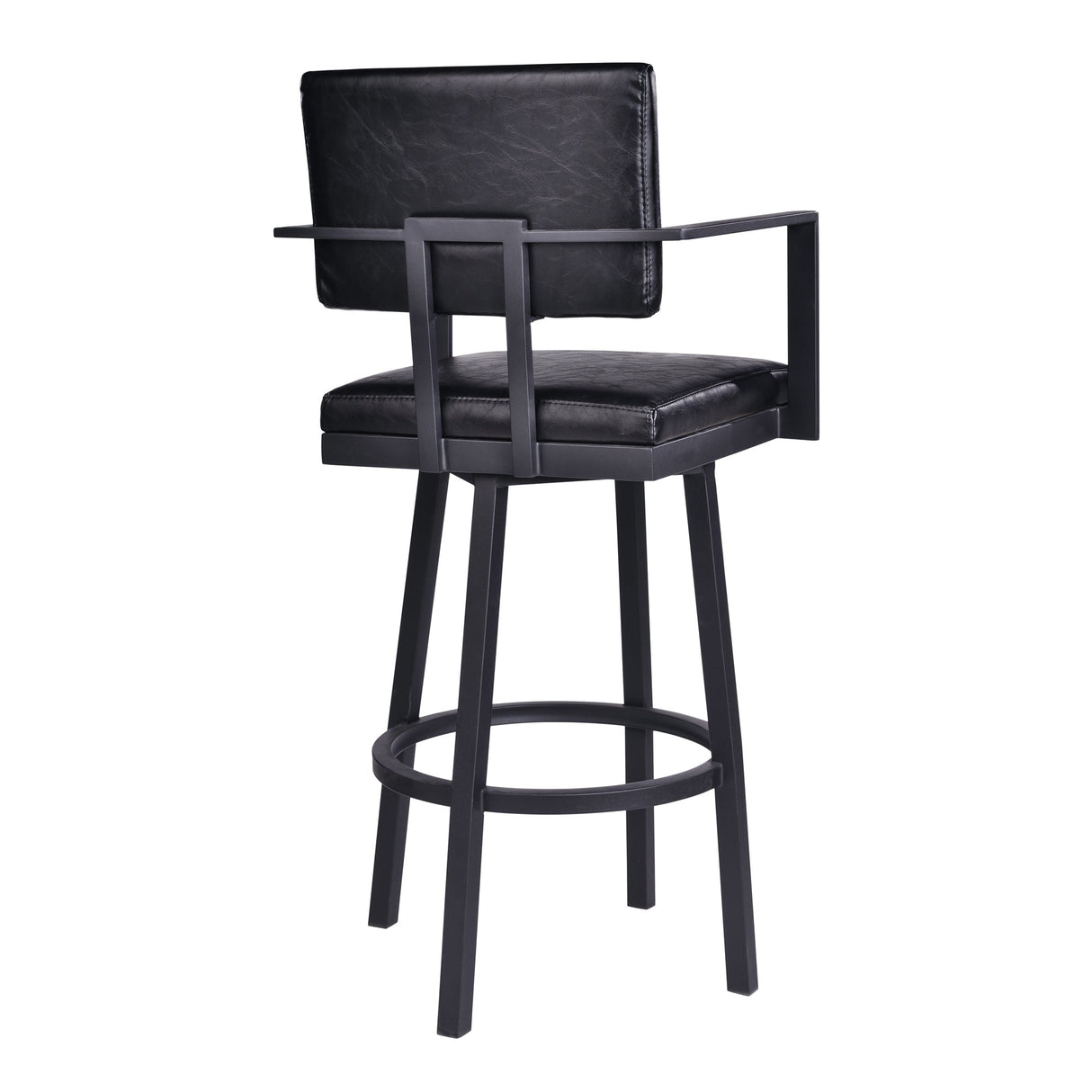 Armen Living Balboa Metal/Faux Leather 100% Polyurethane Barstool