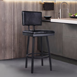 Armen Living Balboa Metal/Faux Leather 100% Polyurethane Barstool