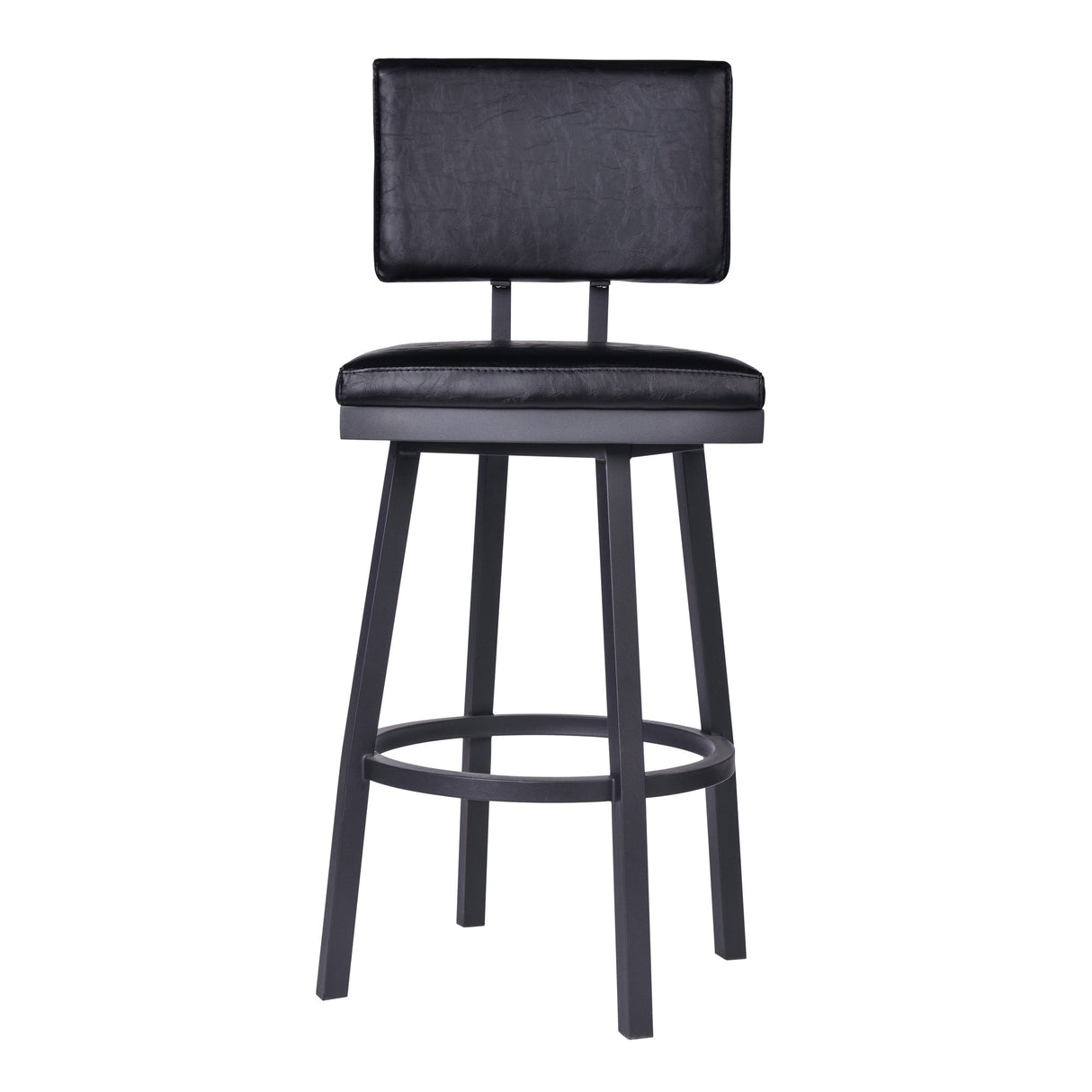 Armen Living Balboa Metal/Faux Leather 100% Polyurethane Barstool