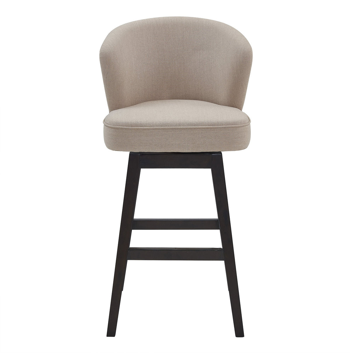 Armen Living Brandy Wood/Foam/Fabric/Metal Turnplate/Kickplate 18% Polyster/28% Linen/54% Viscose Barstool