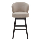 Armen Living Brandy Wood/Foam/Fabric/Metal Turnplate/Kickplate 18% Polyster/28% Linen/54% Viscose Barstool