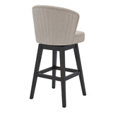 Armen Living Brandy Wood/Foam/Fabric/Metal Turnplate/Kickplate 18% Polyster/28% Linen/54% Viscose Barstool