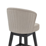 Armen Living Brandy Wood/Foam/Fabric/Metal Turnplate/Kickplate 18% Polyster/28% Linen/54% Viscose Barstool