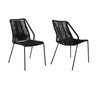 Armen Living Clip Steel/Rope Polypropelene Outdoor Dining Chair