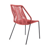 Armen Living Clip Steel/Rope Polypropelene Outdoor Dining Chair