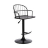 Armen Living Edward Black Powder Steel,Plywood Barstool