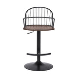 Armen Living Edward Black Powder Steel,Plywood Barstool