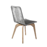 Armen Living Island Eucalyptus Wood/Rope Polypropolene Outdoor Dining Chair