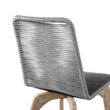 Armen Living Island Eucalyptus Wood/Rope Polypropolene Outdoor Dining Chair