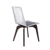 Armen Living Island Eucalyptus Wood/Rope Polypropolene Outdoor Dining Chair