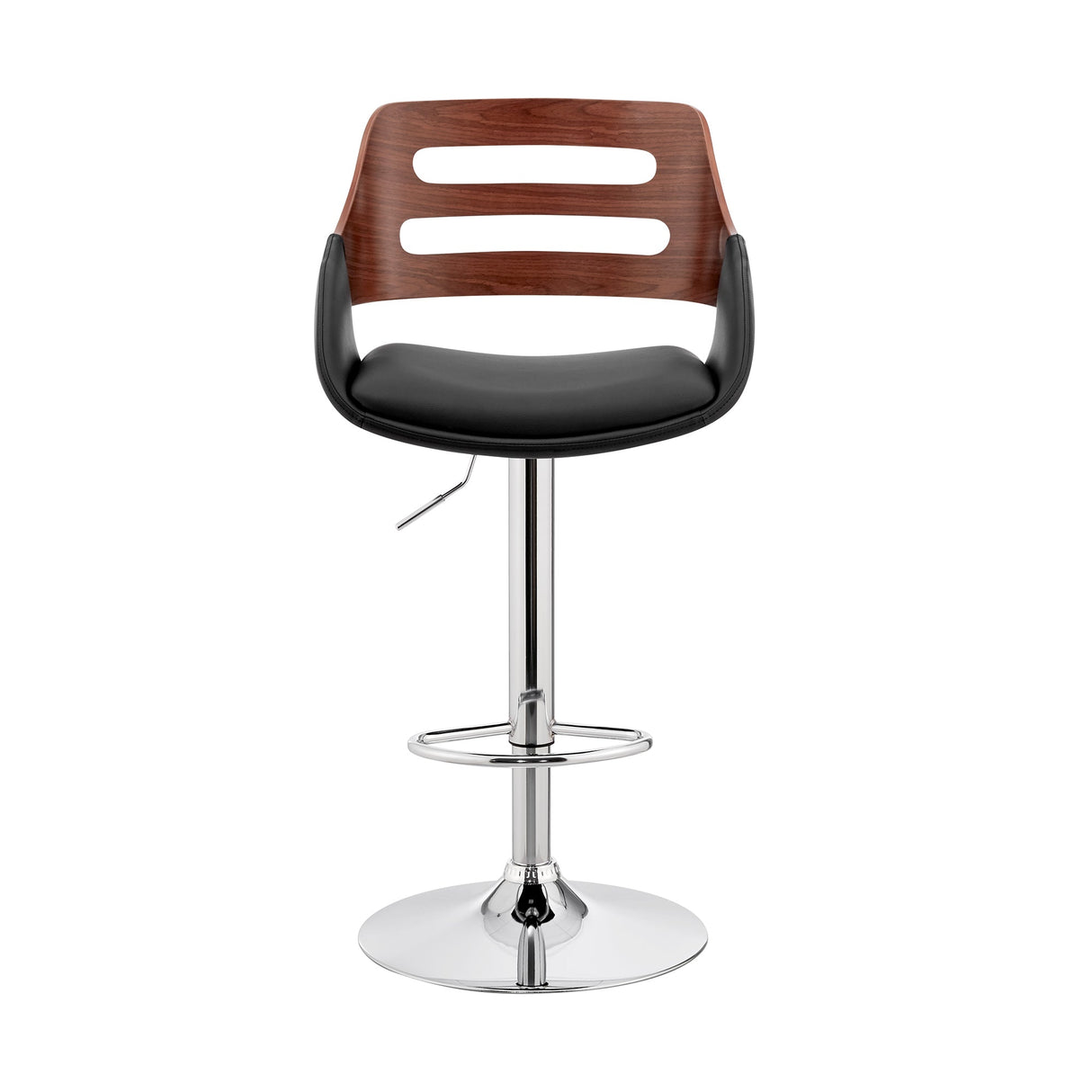 Armen Living Karter Metal/Plywood/Faux Leather 100% Polyurethane Bar Stool