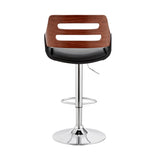 Armen Living Karter Metal/Plywood/Faux Leather 100% Polyurethane Bar Stool