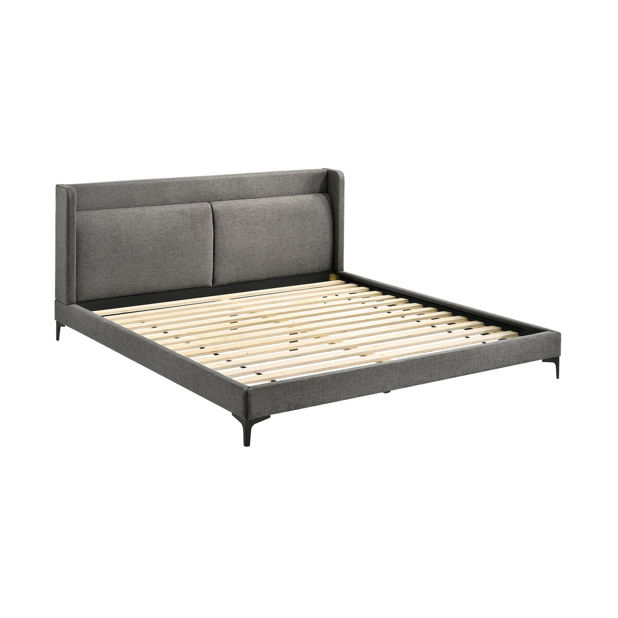 Armen Living Legend MDF & Rubberwood/LEG: Metal/Fabric 100% Polyester Bed