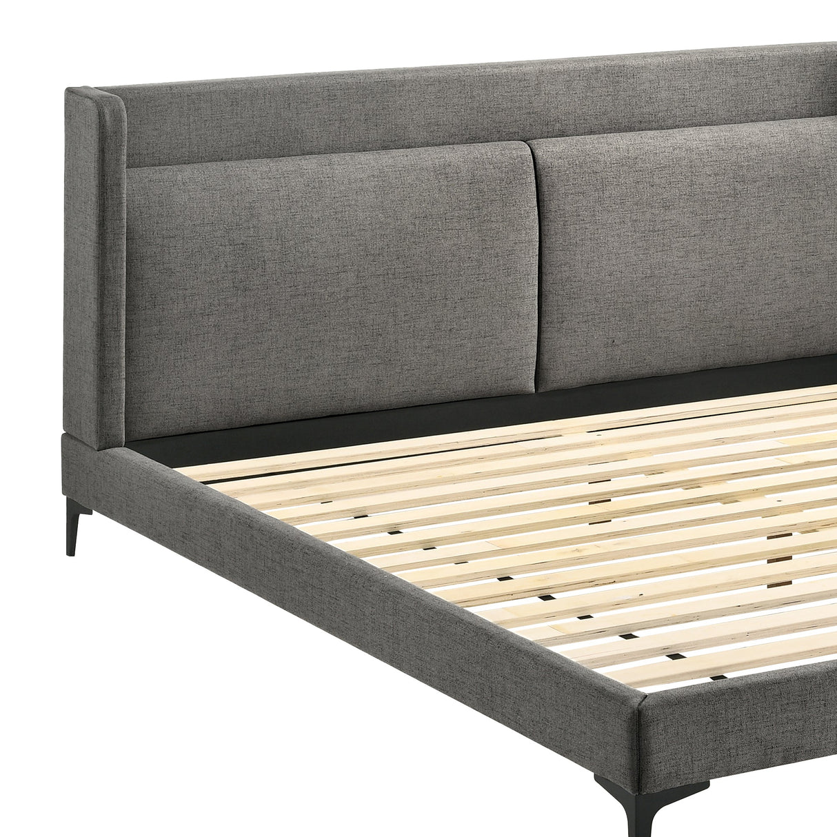 Armen Living Legend MDF & Rubberwood/LEG: Metal/Fabric 100% Polyester Bed