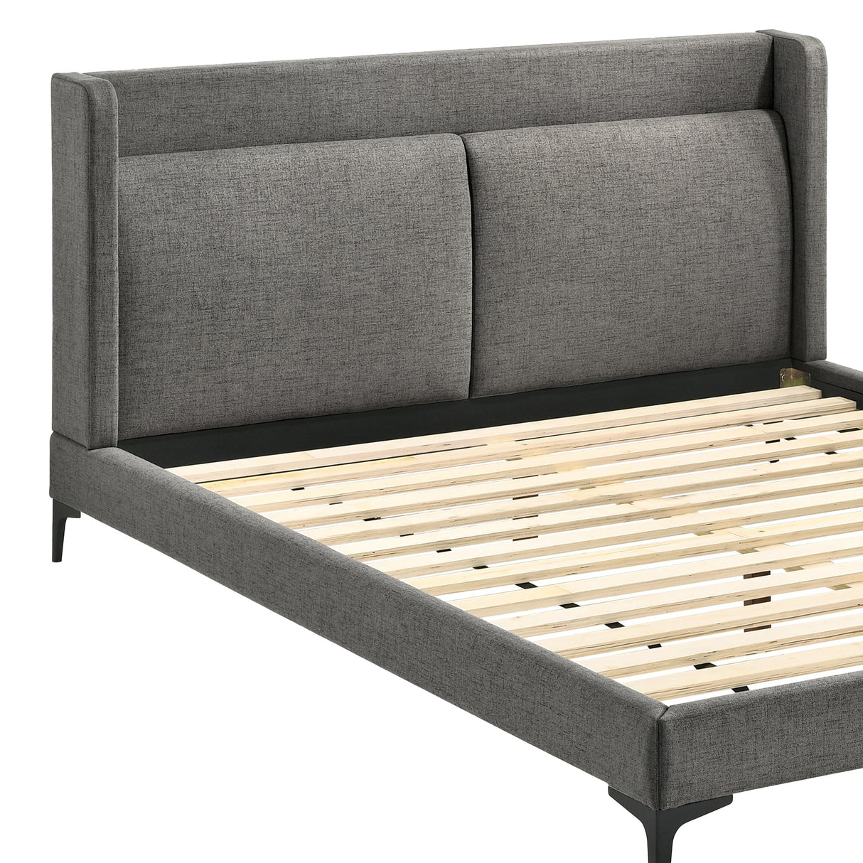 Armen Living Legend MDF & Rubberwood/LEG: Metal/Fabric 100% Polyester Bed