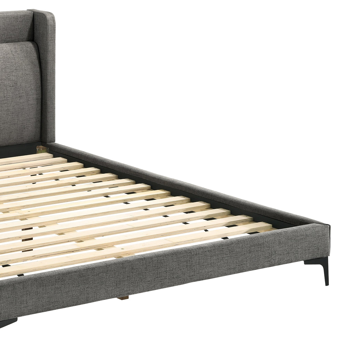 Armen Living Legend MDF & Rubberwood/LEG: Metal/Fabric 100% Polyester Bed