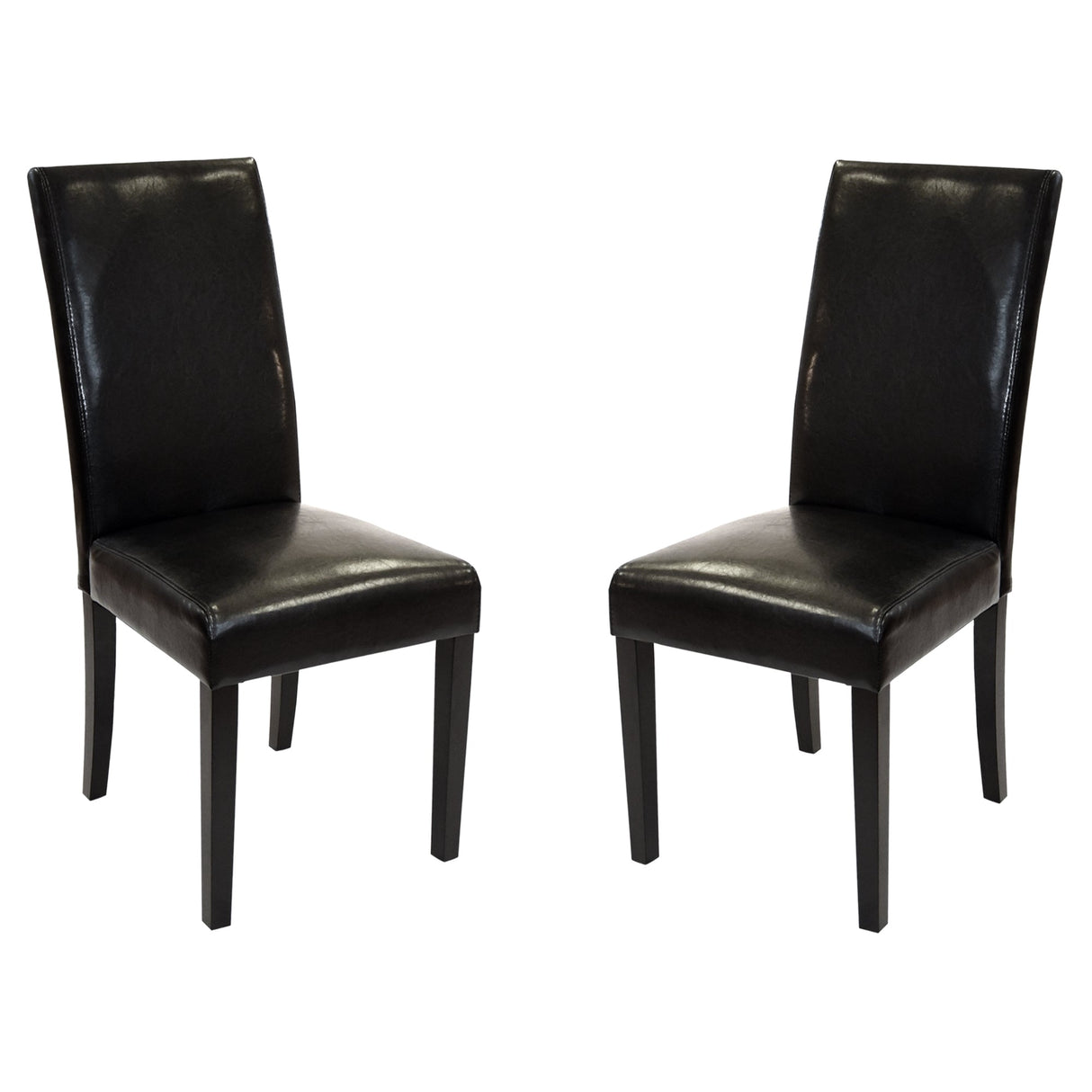 Armen Living Wood/Bonded Leather 13% Leather/87% Polyurethane Dining Chair