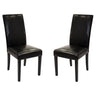 Armen Living Wood/Bonded Leather 13% Leather/87% Polyurethane Dining Chair