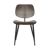 Armen Living Miki Black Steel/Plywood Dining Chair