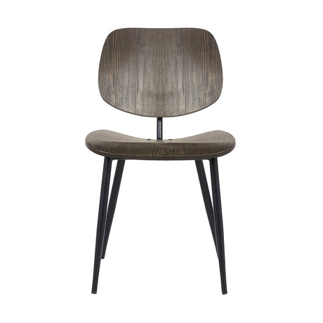 Armen Living Miki Black Steel/Plywood Dining Chair