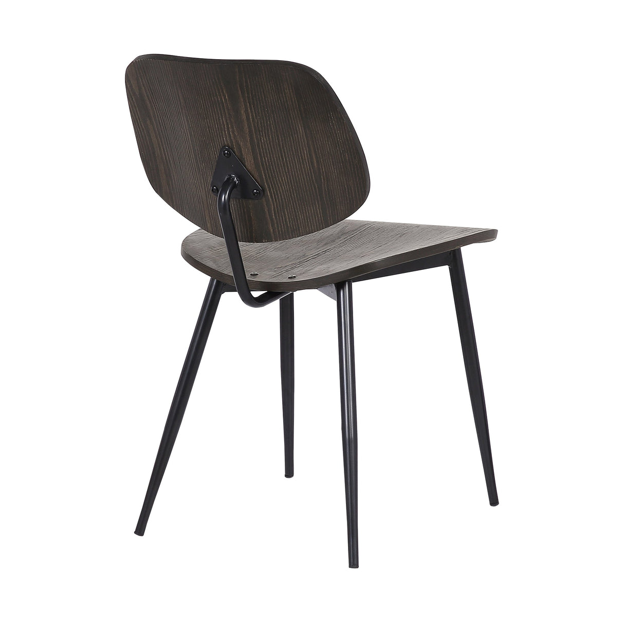 Armen Living Miki Black Steel/Plywood Dining Chair