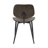 Armen Living Miki Black Steel/Plywood Dining Chair