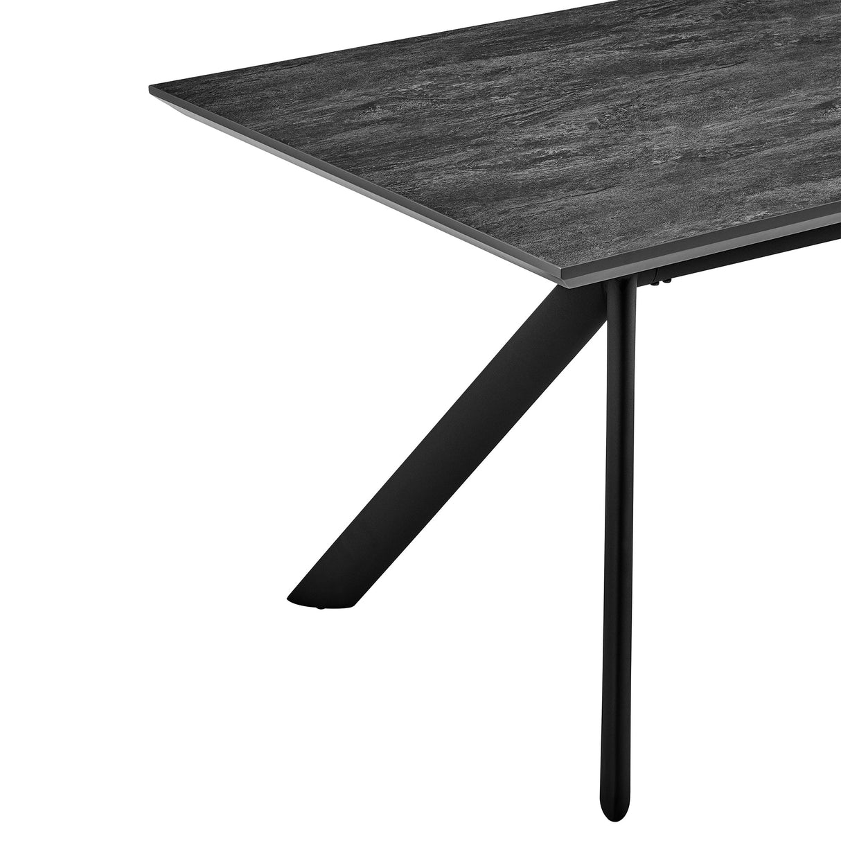 Armen Living Margot Melamine+Metal Dining Table