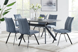 Armen Living Margot Melamine+Metal Dining Table