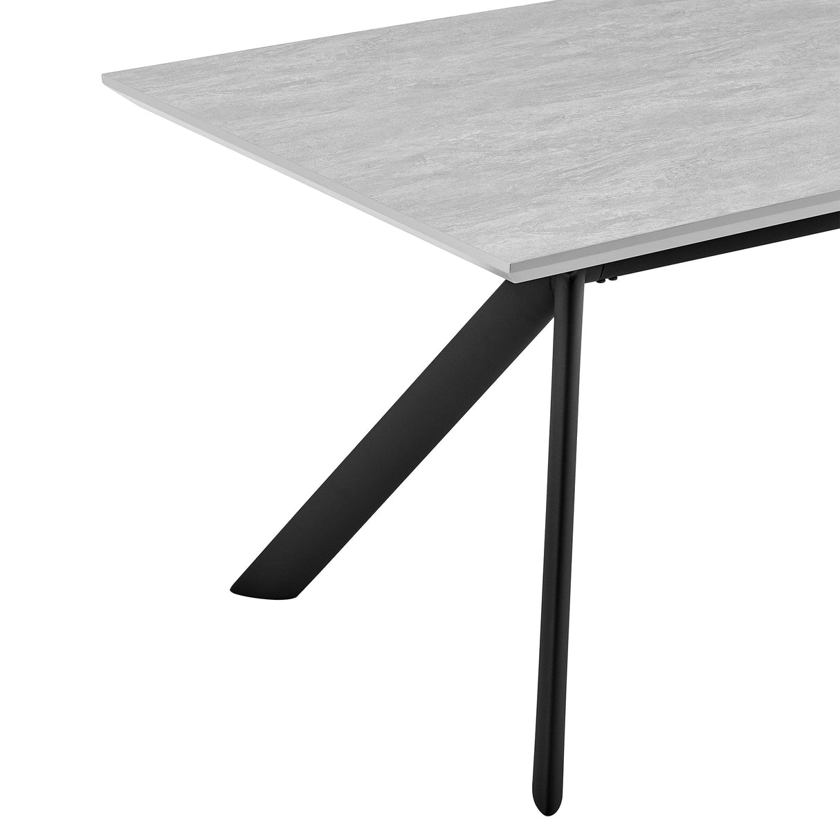 Armen Living Margot Melamine+Metal Dining Table