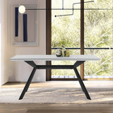 Armen Living Margot Melamine+Metal Dining Table