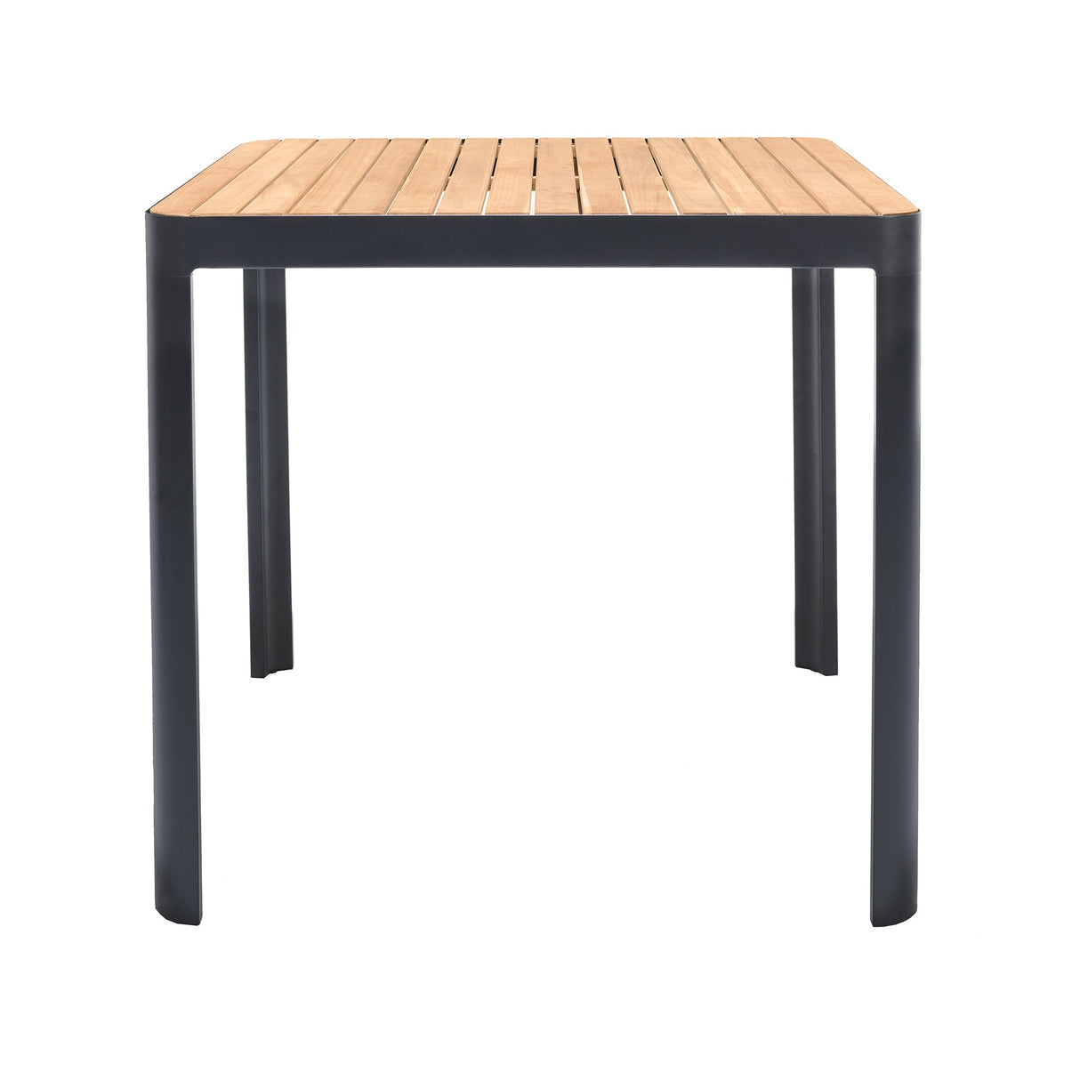 Armen Living Portals Aluminum/Teak/Olefin Outdoor Bar Table