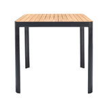 Armen Living Portals Aluminum/Teak/Olefin Outdoor Bar Table