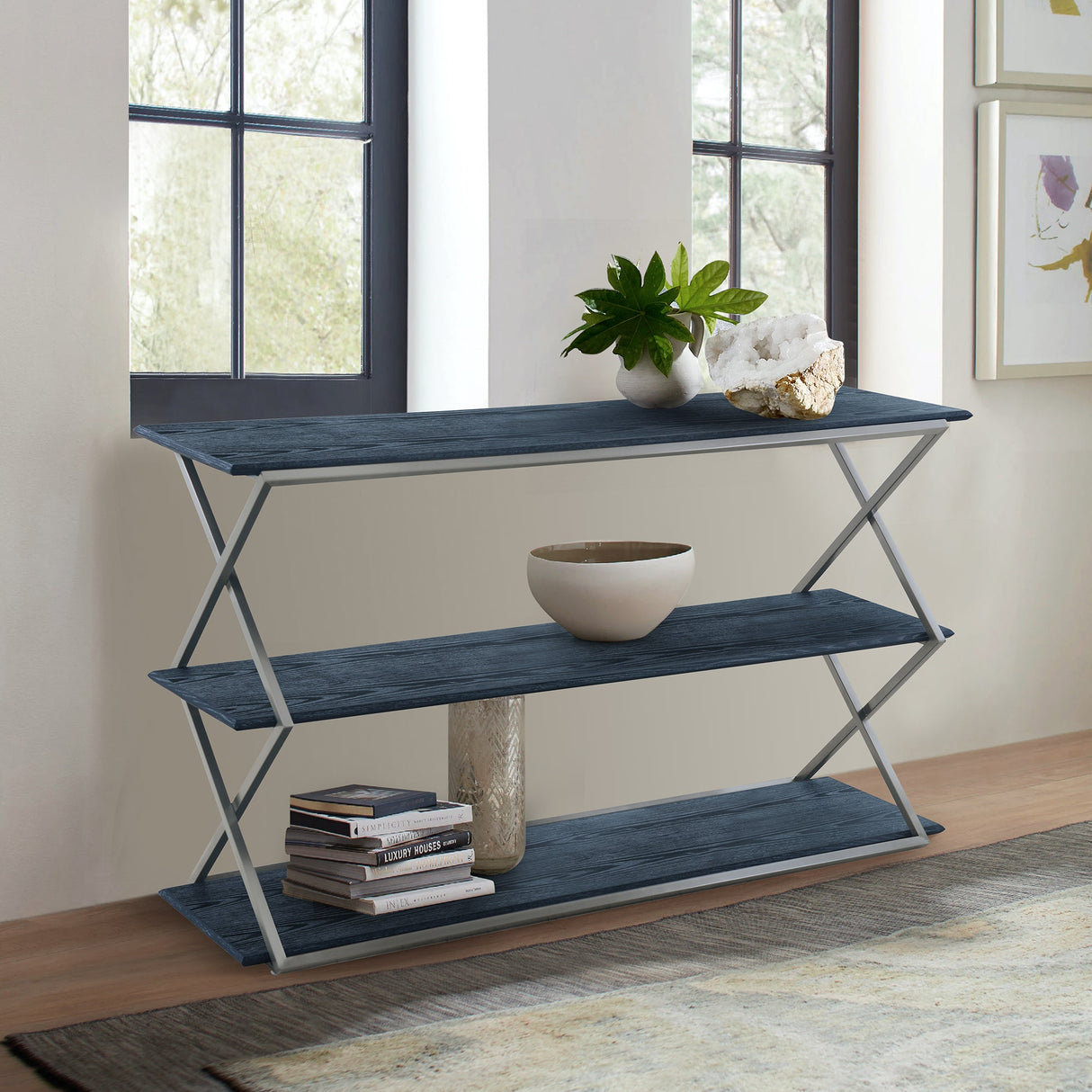 Armen Living Westlake Wood/Metal Console Table