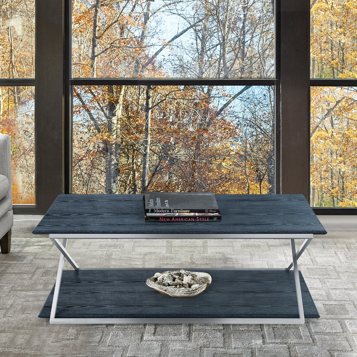 Armen Living Westlake Wood/Metal Coffee Table