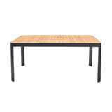 Armen Living Portals Aluminum/Teak/Olefin Outdoor Dining Table