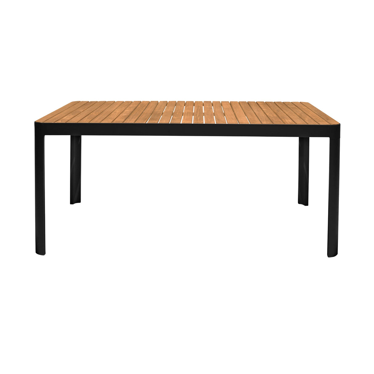 Armen Living Portals Aluminum/Teak Outdoor Dining Table