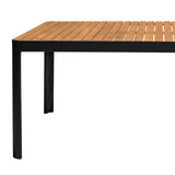 Armen Living Portals Aluminum/Teak Outdoor Dining Table