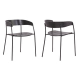 Armen Living Perry Metal/Wood Dining Chair